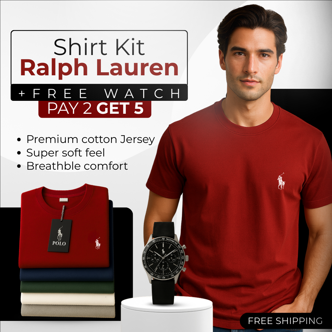 RALPH L. Premium Shirt Set [BUY 2, GET 5] + Free Watch Gift