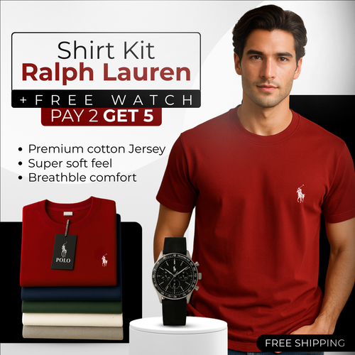 RALPH L. Premium Shirt Set [BUY 2, GET 5] + Free Watch Gift