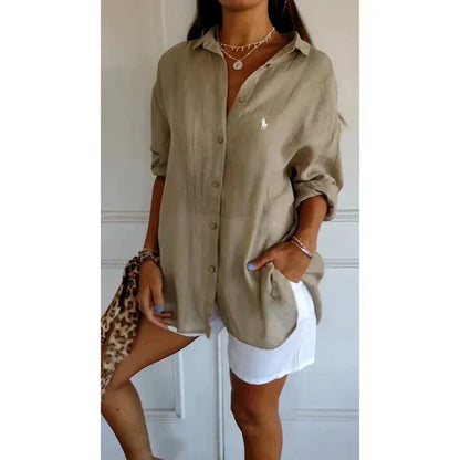 Sophia RL™ | Classic Women’s Blouse with Soft Collar and Buttons