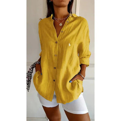 Sophia RL™ | Classic Women’s Blouse with Soft Collar and Buttons