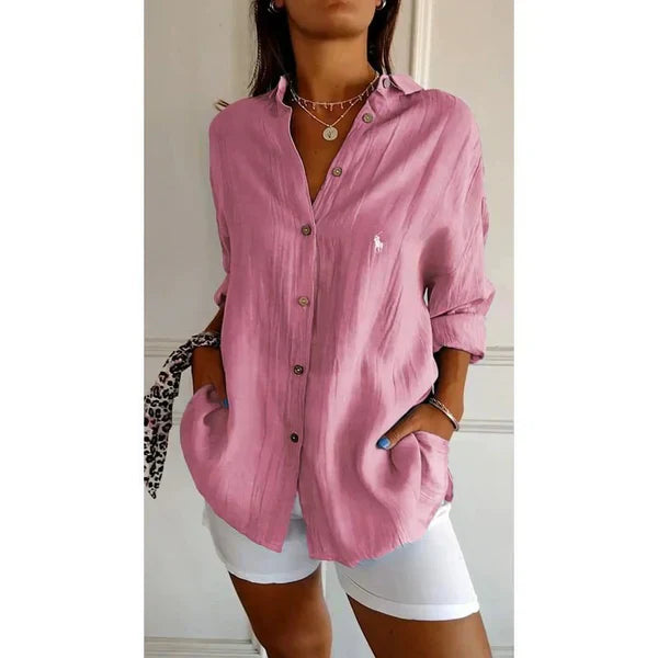 Sophia RL™ | Classic Women’s Blouse with Soft Collar and Buttons