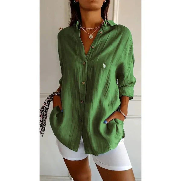 Sophia RL™ | Classic Women’s Blouse with Soft Collar and Buttons