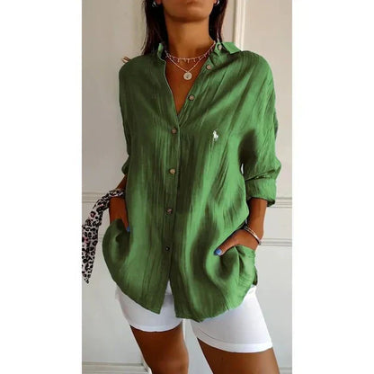 Sophia RL™ | Classic Women’s Blouse with Soft Collar and Buttons