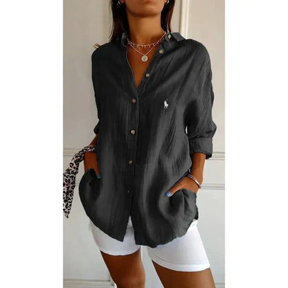 Sophia RL™ | Classic Women’s Blouse with Soft Collar and Buttons
