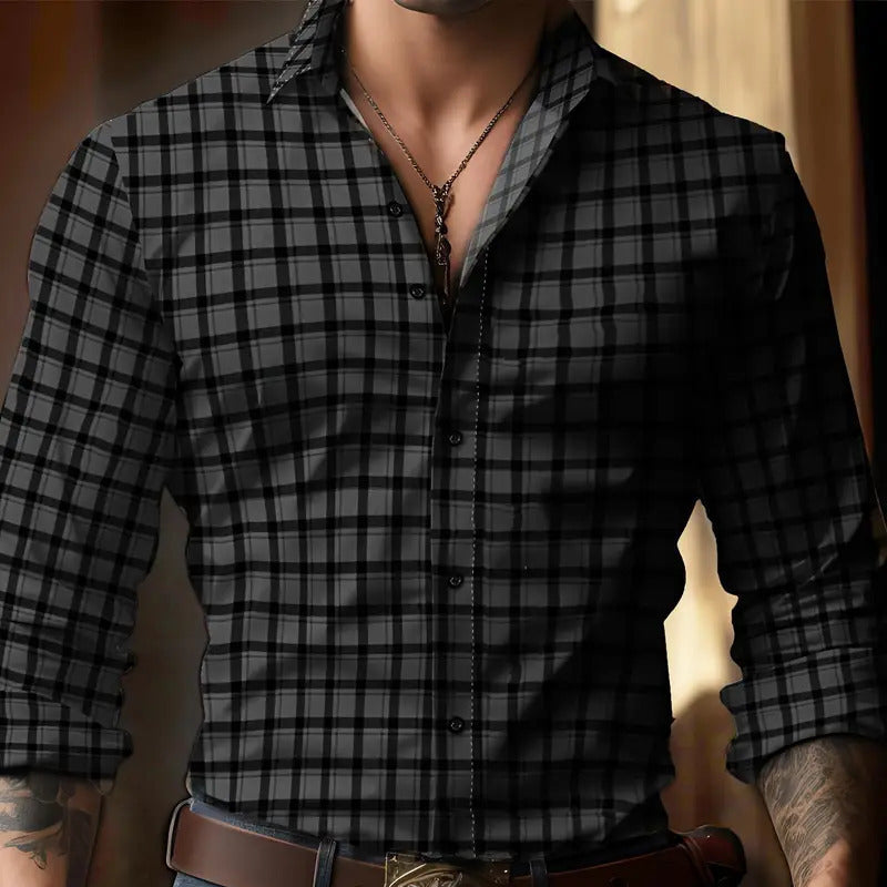 Renlow™ | Elegant Checkered Shirt